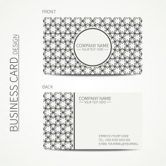Lattice business card template Oriental style Business card Calling