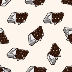 chocolate cartoon seamless pattern background N3