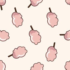 candy cartoon seamless pattern background N17