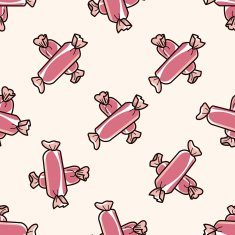 candy cartoon seamless pattern background N18