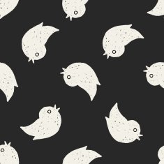 Doodle twitter seamless pattern background N2