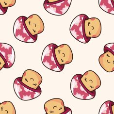 mushroom cartoon seamless pattern background N7