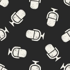 Doodle &iuml;&frac14;&shy;icrophone seamless pattern background N2