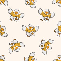 Animals play football cartoon seamless pattern background N17