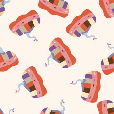 style pumpkin cartoon seamless pattern background N12