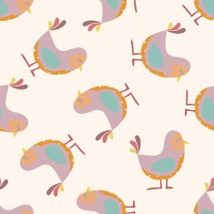 bird cartoon seamless pattern background N42
