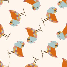 bird cartoon seamless pattern background N44
