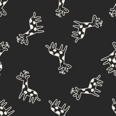 doodle birthday giraffe seamless pattern background