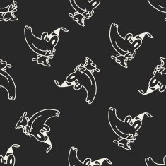 doodle birthday crocodile seamless pattern background N2