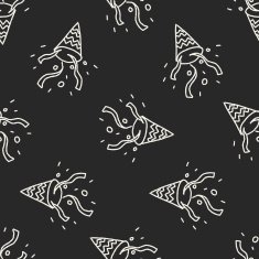 doodle Firecrackers seamless pattern background N2