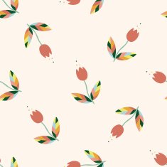 flower cartoon seamless pattern background N25
