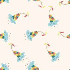 flower cartoon seamless pattern background N30