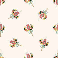flower cartoon seamless pattern background N33
