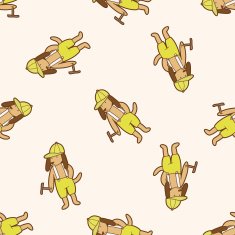 animal dog cartoon seamless pattern background N36