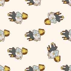 animal dog cartoon seamless pattern background N38
