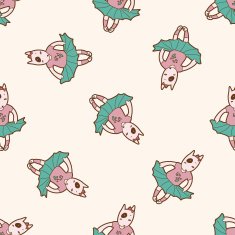 animal dog cartoon seamless pattern background N39