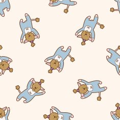 animal dog cartoon seamless pattern background N40