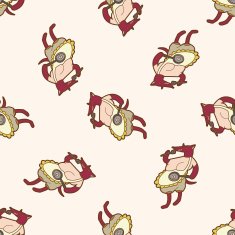 animal dog cartoon seamless pattern background N41