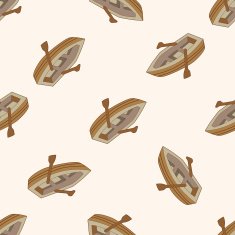 Transportation boat cartoon seamless pattern background N65