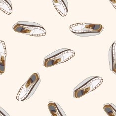 Transportation boat cartoon seamless pattern background N68