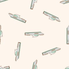 Transportation boat cartoon seamless pattern background N71