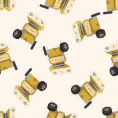 robot cartoon seamless pattern background N76