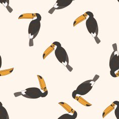 bird cartoon seamless pattern background N50