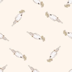 bird cartoon seamless pattern background N51