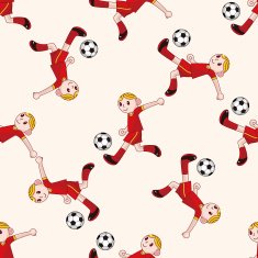 Sport soccer player cartoon seamless pattern background N10