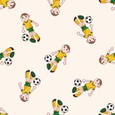 Sport soccer player cartoon seamless pattern background N13