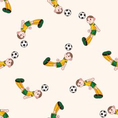 Sport soccer player cartoon seamless pattern background N14