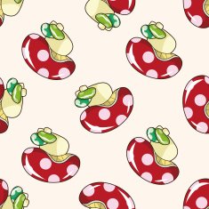 alice in wonderland cartoon seamless pattern background N19