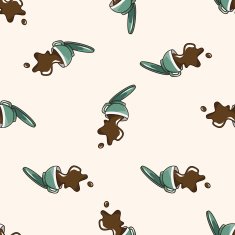 alice in wonderland cartoon seamless pattern background N20