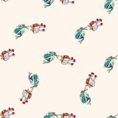 robot cartoon seamless pattern background N91