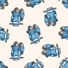 transportation motor cartoon seamless pattern background N22