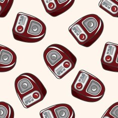 style radio cartoon seamless pattern background N4