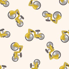 transportation bike cartoon seamless pattern background N29