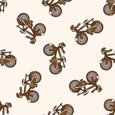 transportation bike cartoon seamless pattern background N40