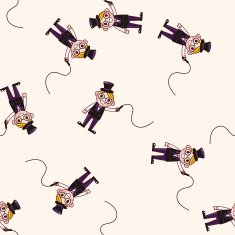 circus tamer cartoon seamless pattern background
