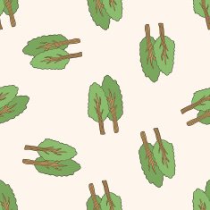 tree cartoon seamless pattern background N18