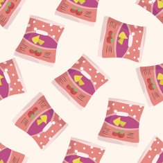 pack of candy cartoon seamless pattern background N2