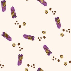 chocolate cartoon seamless pattern background N5