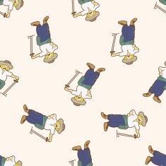 cartoon character person seamless pattern background N3