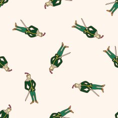 cartoon character person seamless pattern background N4