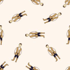 cartoon character person seamless pattern background N5
