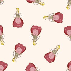cartoon character person seamless pattern background N6