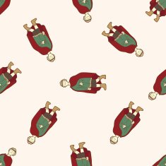 cartoon character person seamless pattern background N7