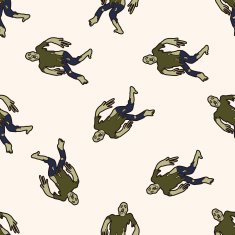 zombie cartoon seamless pattern background N5