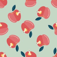 Apple flat icon eps10 seamless pattern background