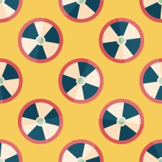 Radiation flat icon eps10 seamless pattern background
